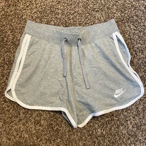 Grey Nike sweat-shorts